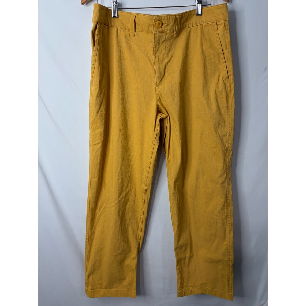 Nike SB Dri-FIT Chino Pants Mens 32 Mustard Yellow Tapered Skate Trousers Street